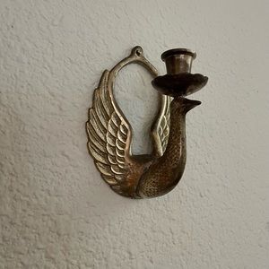 Mid century, phoenix, brass candle holders for wall